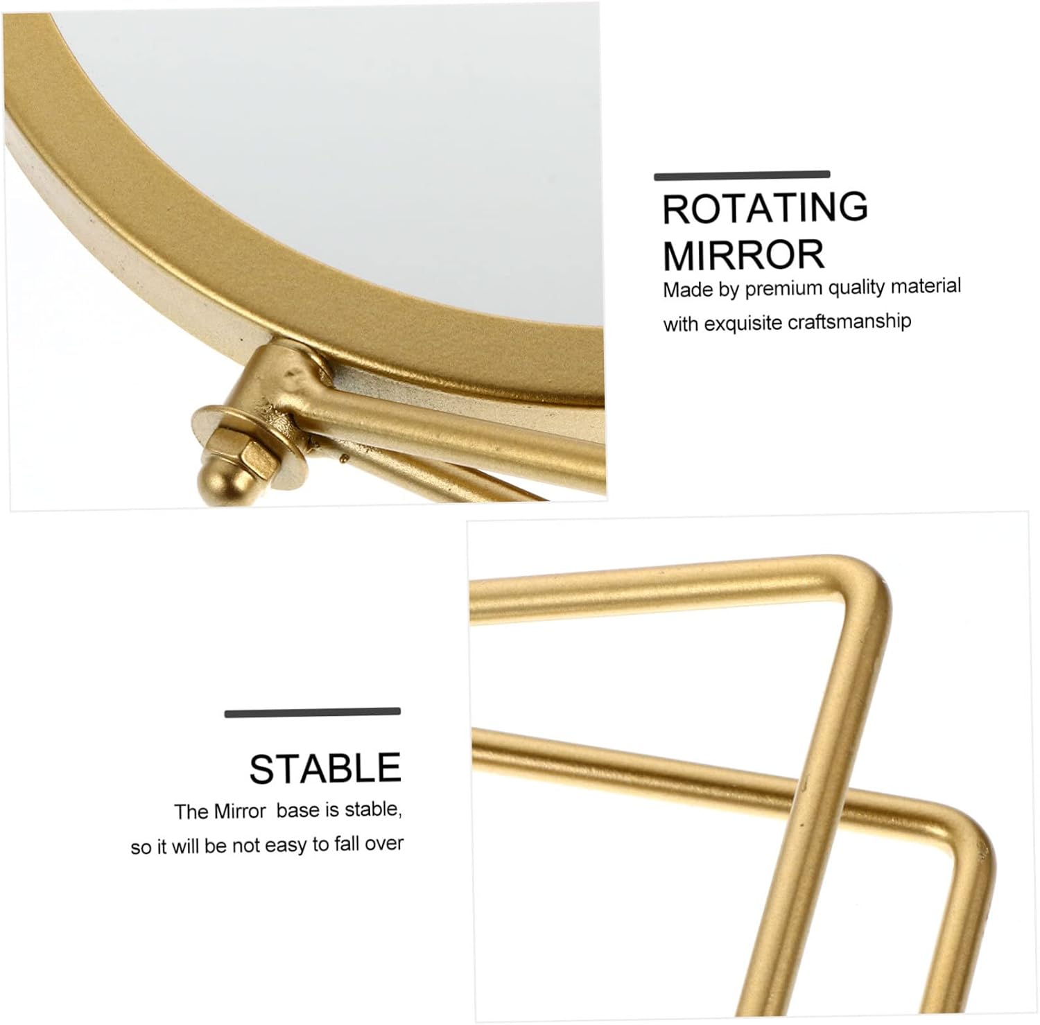 Aurelie Gold Tabletop Mirror