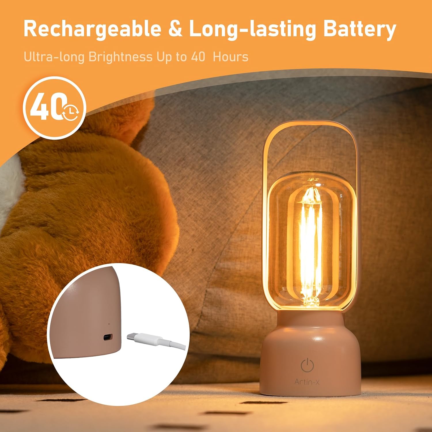Ember Portable Vintage Lantern Lamp
